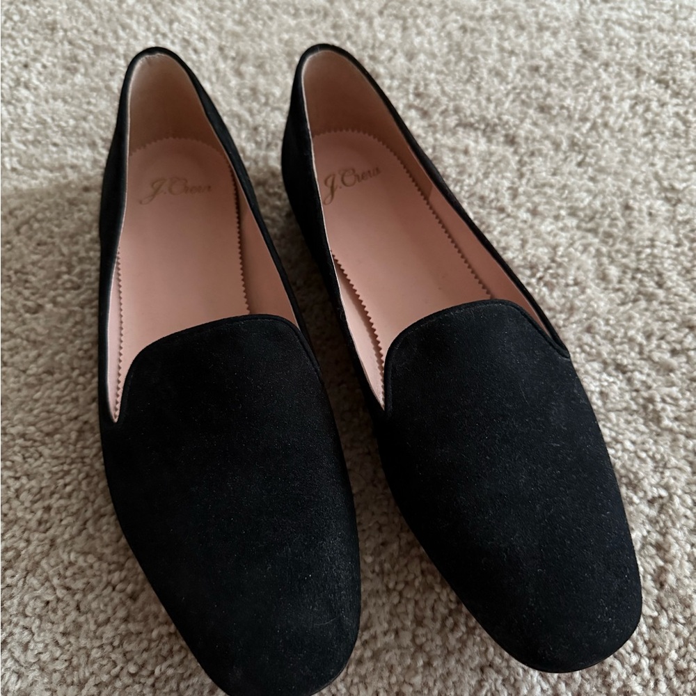 Like NWOT J. Crew Women's Classic suede Black Loafers